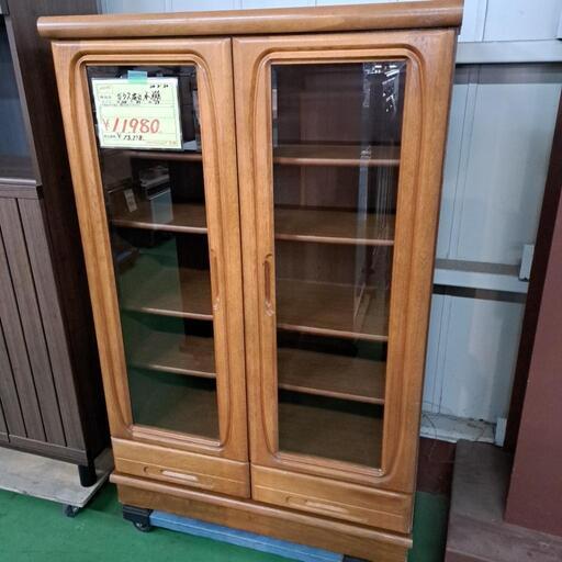 ガラス扉本棚