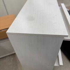 ★ジモティ割あり★  レンジ台 白 H93.5×D41.5×W89.5 クリーニング済み TJ10385の画像