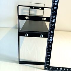 卓上　スチールラック　黒　【美品】の画像