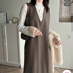 【決定】Vネックロングワンピースの画像