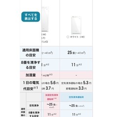 ダイキン ストリーマ 2025年モデル ACM555A-W 空気清浄機 2024年発売の画像