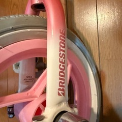 一輪車　12インチ　ピンク　ブリヂストンスケアクロウ　バランス　スタンド付きの画像