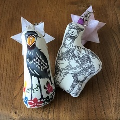 ぬいぐるみキーホルダー　アルパカ　ハシビロコウ 