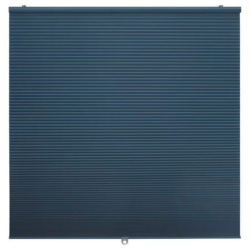 HOPPVALS ホップヴァルス 遮光・断熱ブラインド（わずかに透光） ブルー 140x155 cm