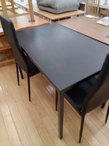 ★ジモティ割あり★ IKEA ダイニングセット ブラック H74×D67×W110 クリーニング済み TK3888