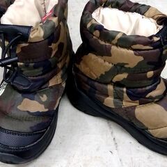 THE NORTH FACE キッズ スノーブーツ ヌプシブーティー 17cm カモフラージュ×ブラック ノースフェイス 子供用 札幌市 中央区 南12条の画像
