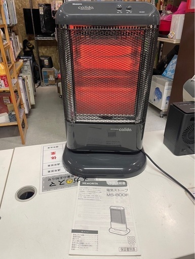 MORITA　電気ストーブ　calida　MS-800F　ヒーター　稼働確認済　中古品　①