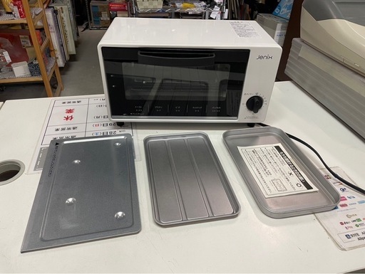 山善　YAMAZEN　jenix　オーブントースター　KTS-S100(W)　トースト　パン　ピザ　トレー付き　白　ホワイト　稼働確認済　中古品　③