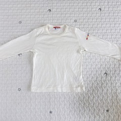 mikihouse 白ロンT 90サイズ　ミキハウス 長袖カットソー 90の画像