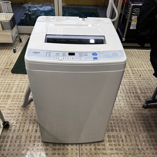 【引取限定】AQUA 洗濯機 AQW-S60D 2016年製 6キロ