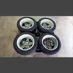 委託品　スタッドレス付き　LEBEN １５インチ アルミホイール 4穴 PCD100 6J ET40 ハンコック タイヤ 175/65R15 ２２年製 カローラフィールダー フリードの画像