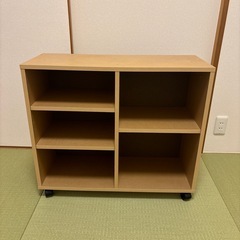 MUJI 無印良品/パルプボードボックス・キャスター付き/ベージ...