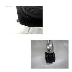 オカムラ フィーゴ オフィスチェア ミドルバック 肘なし サイドファスナータイプ ハンガー付 ライムグリーン×ブラック 苫小牧西店の画像