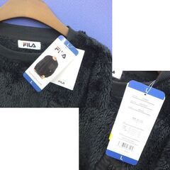 未使用タグ付き FILA メンズ Lサイズ フリース プルオーバー ブラック フィラ トップス ☆ 札幌市 北区 屯田 の画像