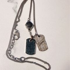 （決定） DIESEL ディーゼル ドッグタグ ネックレ ス プレート