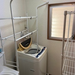 【お取引中】洗濯機　洗濯機ラックの画像