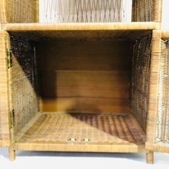 籐 ラタン オープンラック 飾り棚の画像