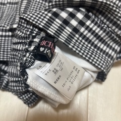 黒白チェック柄ミニスカート 140サイズ　RICH MIXの画像