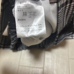 黒白チェック柄ミニスカート 140サイズ　RICH MIXの画像