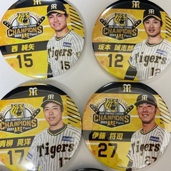 阪神タイガース　缶バッチ　一番くじの画像