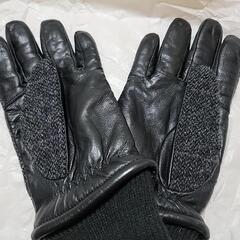 革手袋（ツイード柄）の画像