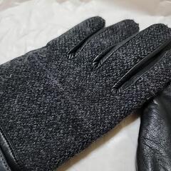 革手袋（ツイード柄）の画像