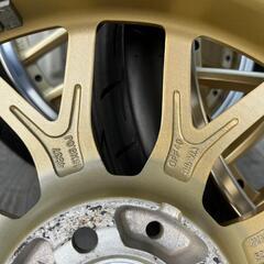 ユーロスポーツ タイプ815 ゴールド 16インチ 6.0J +48 +40 4H 100 BBS風 4本 Eurosport type815 ポテンザ RE003 POTENZA 165/50R16の画像