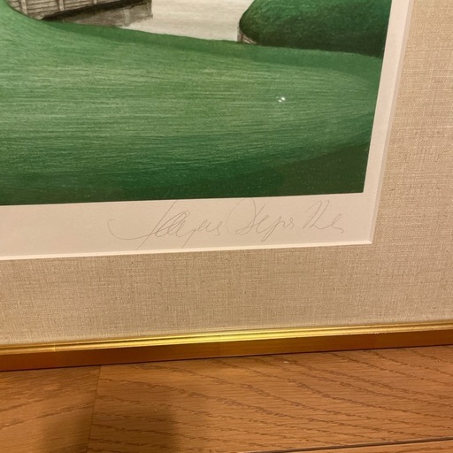  【版画】[ジャック・デベルト] ゴルフ場直筆サイン
