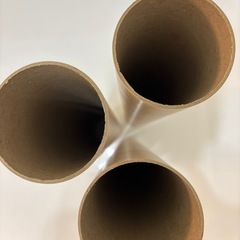 茶色の紙筒 3本セット 約60cmの画像