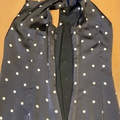 BALLSEYワンピース　黒　ゴールドドット柄の画像