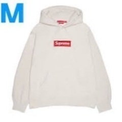 box logo hooded sweatshirt stone