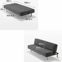 無印良品　ソファベッド　脚付き