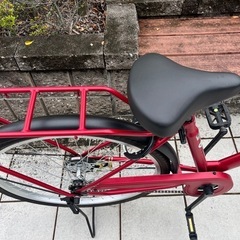 自転車　ママチャリ　美品　赤色