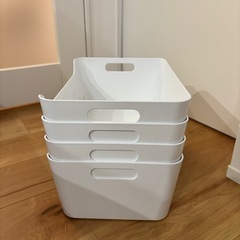【美品】IKEA 収納ケース4点セット　UPPDATERA ウッ...