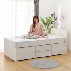 ニトリ　収納付きシングルベット+マットレスの画像
