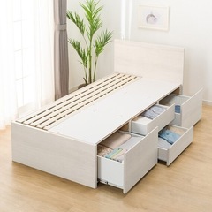 ニトリ　収納付きシングルベット+マットレスの画像