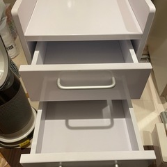 差し上げます。白色ネイルワゴン サイドワゴン チェスト 引出し収納(ホワイト) の画像