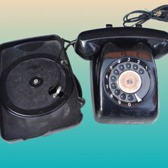 ＮＯ３：昭和レトロな回転台付黒電話　☎追加投稿受付再開🌺の画像