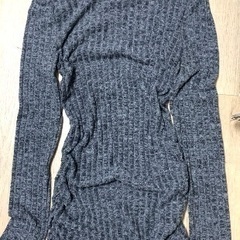 美品　shein シーイン　グレー　タートルネック　長袖　リブ　...