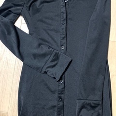 着用1回　シーイン　shein シャツ　ワンピース　黒　ブラック...