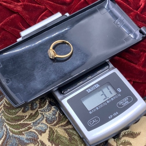K18 ダイヤモンド　指輪　3.1g D0.5ct