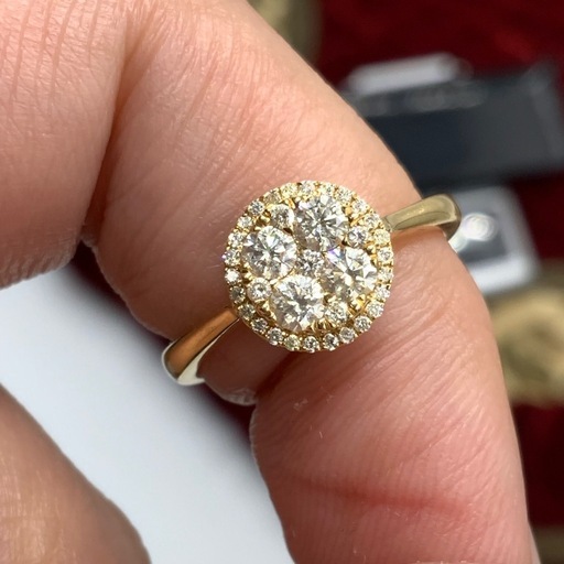 K18 ダイヤモンド　指輪　3.1g D0.5ct