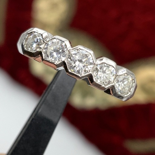 一文字リング　6.7g 1ct ダイヤモンド　指輪　6.7g