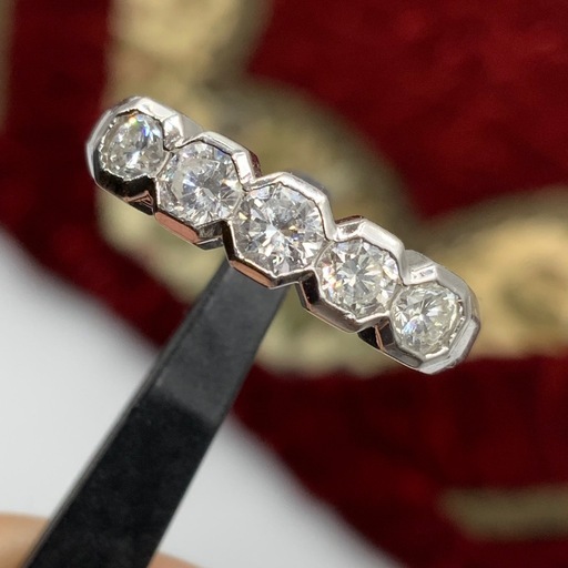 一文字リング　6.7g 1ct ダイヤモンド　指輪　6.7g