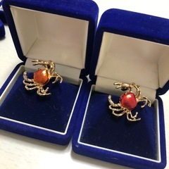 蟹🦀ブローチ✖️４の画像