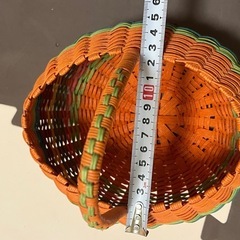 ハンドメイド籠バック ①の画像