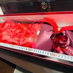 【未使用品！】 造花 プリザードフラワー バラ 薔薇 70cm 造花 ボックス ロング レッド フラワーギフトの画像