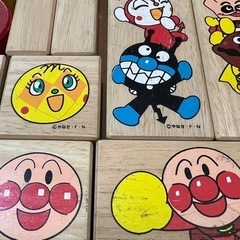 アンパンマン　積み木　台車　おもちゃの画像