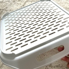 しっかりした　シリコン　水切り　ざる　トレーの画像
