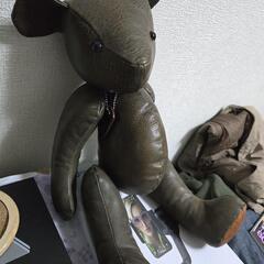 本革のテディベア半額でお譲りします。の画像